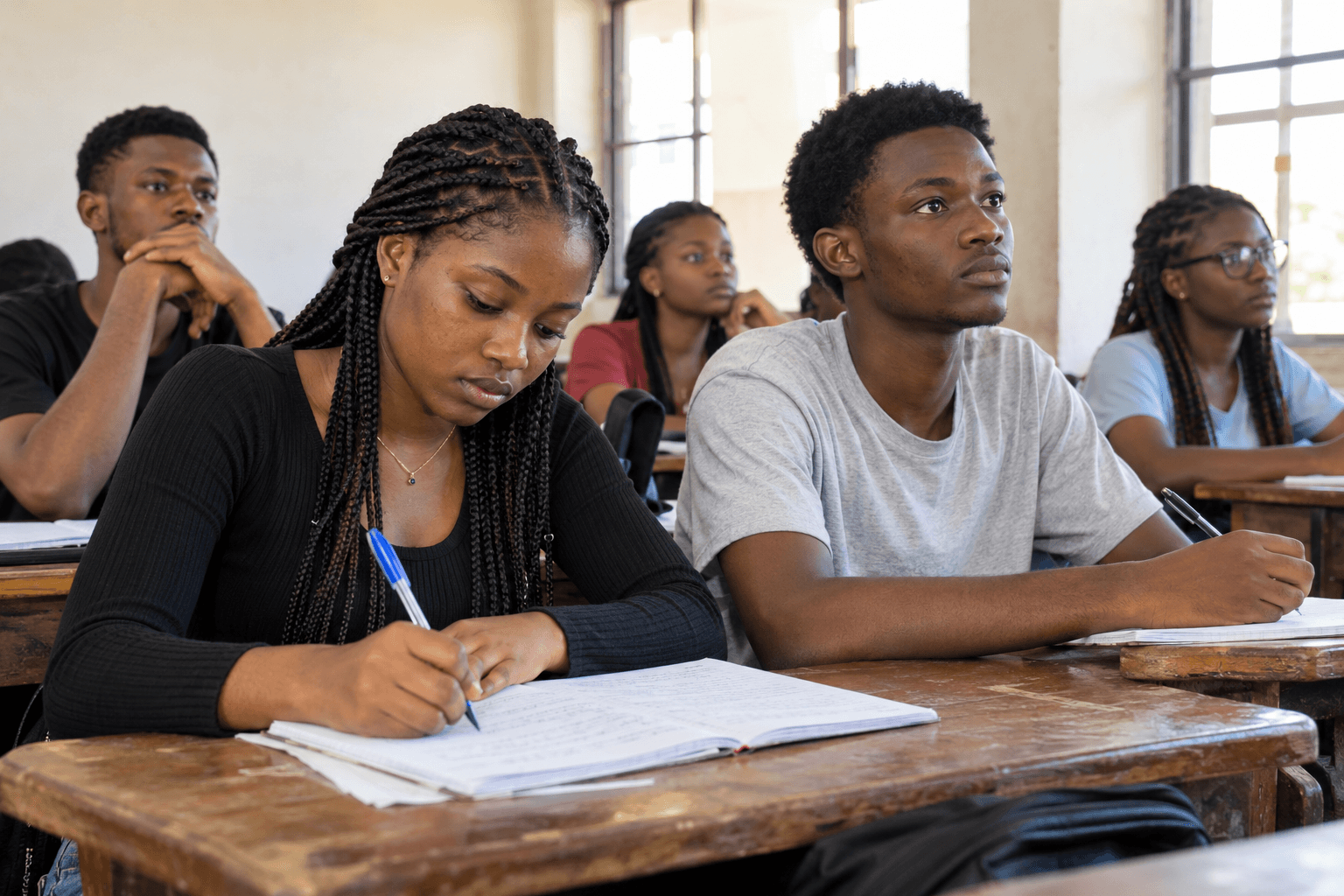 IJMB students learning together in a classroom